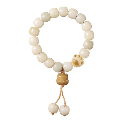Buddha Stones Lucky Cat Bodhi Seed Cat Paw Peace Bracelet Bracelet BS 9