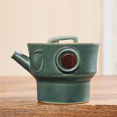 Buddha Stones Sanxingdui Ceramic Teacup Kung Fu Tea Cup With Bag Cup BS 9