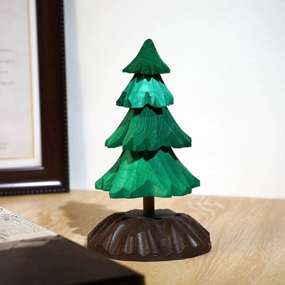Adornos de Navidad de Madera Maciza Tallados a Mano