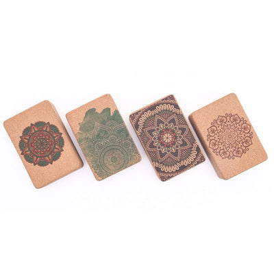 Buddha Stones Tibetan Mandala Mindful Yoga Cork Block Yoga Cork Block buddhastoneshop 10