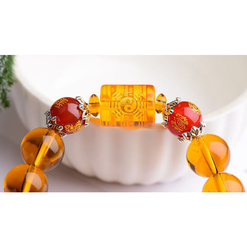 Buddha Stones Natural Citrine Fortune Happiness Bracelet Bracelet BS 8