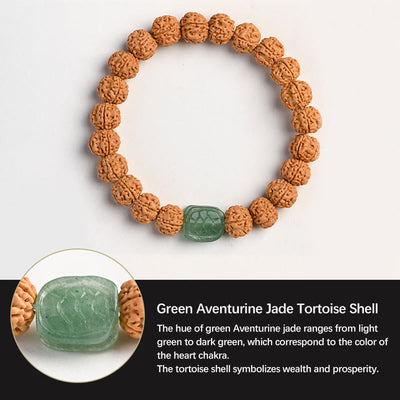 Buddha Stones Tibet Rudraksha Bodhi Seed Wealth Auspiciousness Bracelet Bracelet BS 27