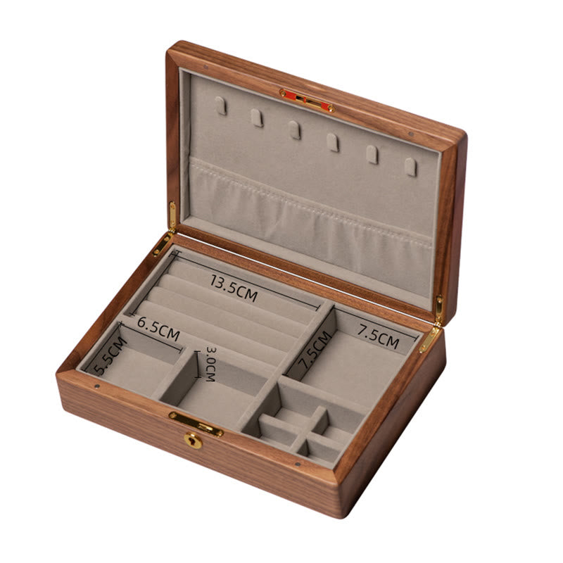 Buddha Stones Vintage Handmade Black Walnut Wood Jewelry Storage Box Wooden Gift Box Jewelry Storage Box BS 21