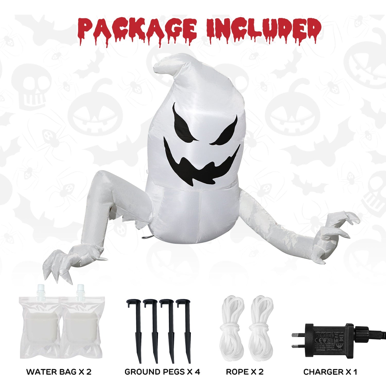 Decoración inflable fantasma de Halloween Fidtoy para fiestas en el jardín