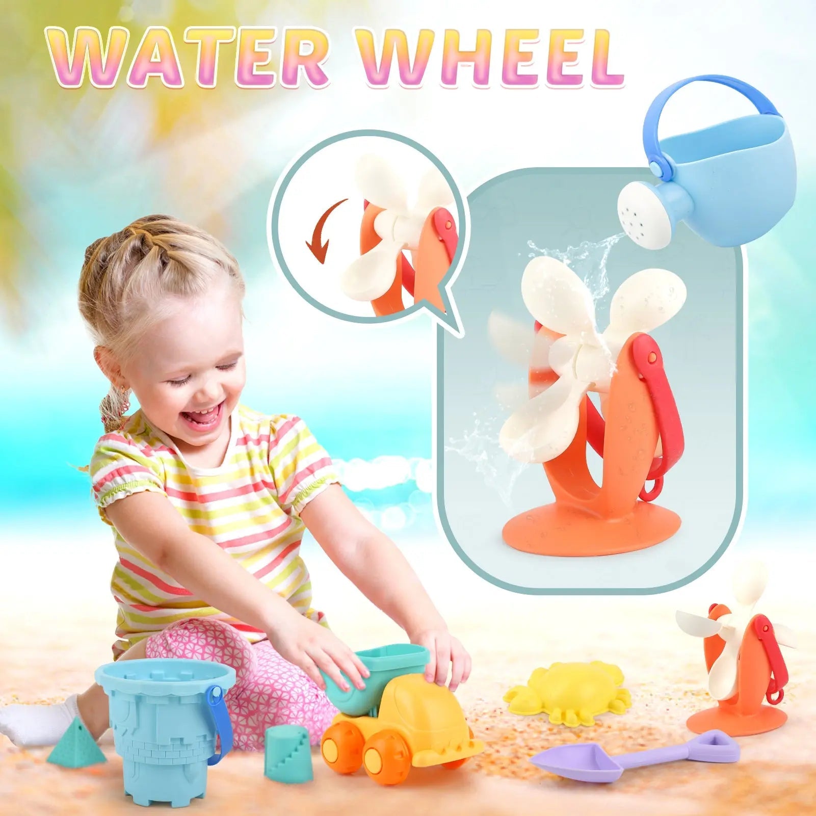 Beginner Sand Toys Set with Soft Tools and Fun Molds