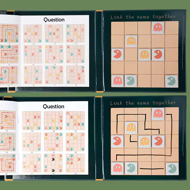 Fidtoy Magnetic Matching Link Up Logic Activity Kit for Kids Color Shape Recognition Puzzle Play