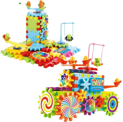 DIY Magical Gear Rotating Blocks - 81 pieces