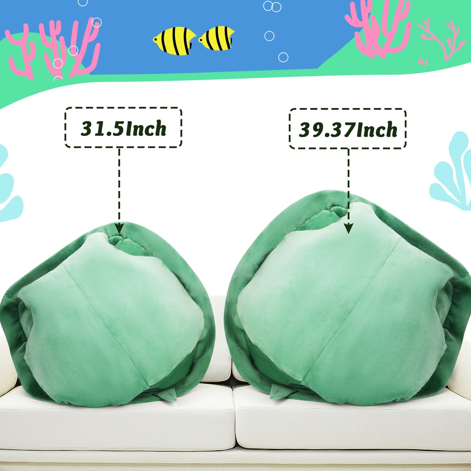 80CM Wearable Turtle Shell stuffed Animal Large Toy Plush Pillow Includes Filler Sea Turtle Costume stuffed Animal Gift For Kids Adults