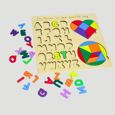Puzzle Géométrique et Alphabet Montessori - 501