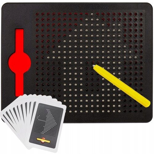 Fidtoy Small Freehand Magpad Drawing Pad with 10 Pattern Cards | Magnetic Drawing Toy