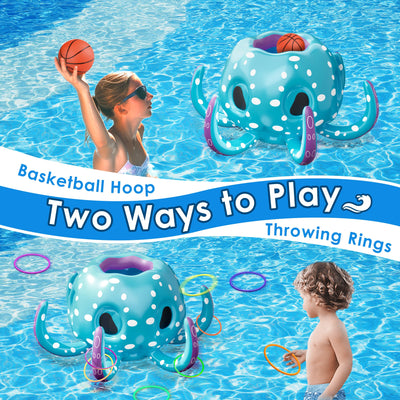 Fidtoy Inflatable Octopus Pool Game 2-in-1 Summer Toy