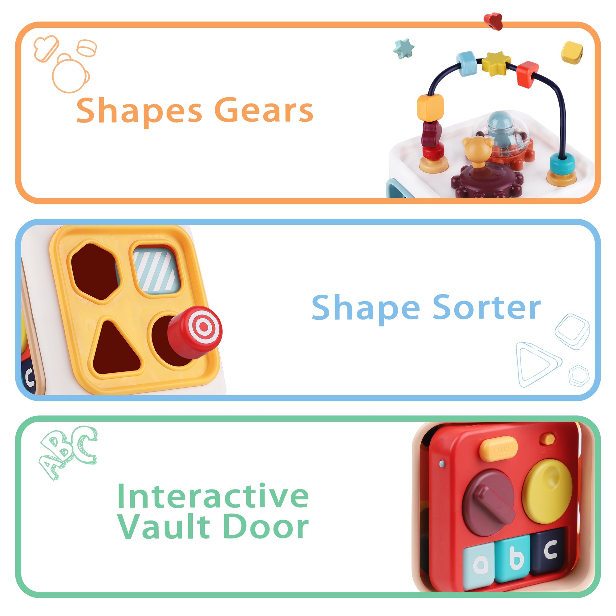 Fidtoy Cube d'activités 6 en 1 pour bébés et tout-petits