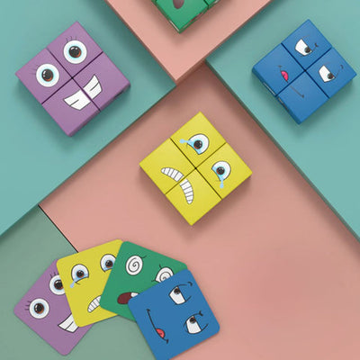 Montessori Educational Puzzle Cube – Tangram Brain Teaser for Kids