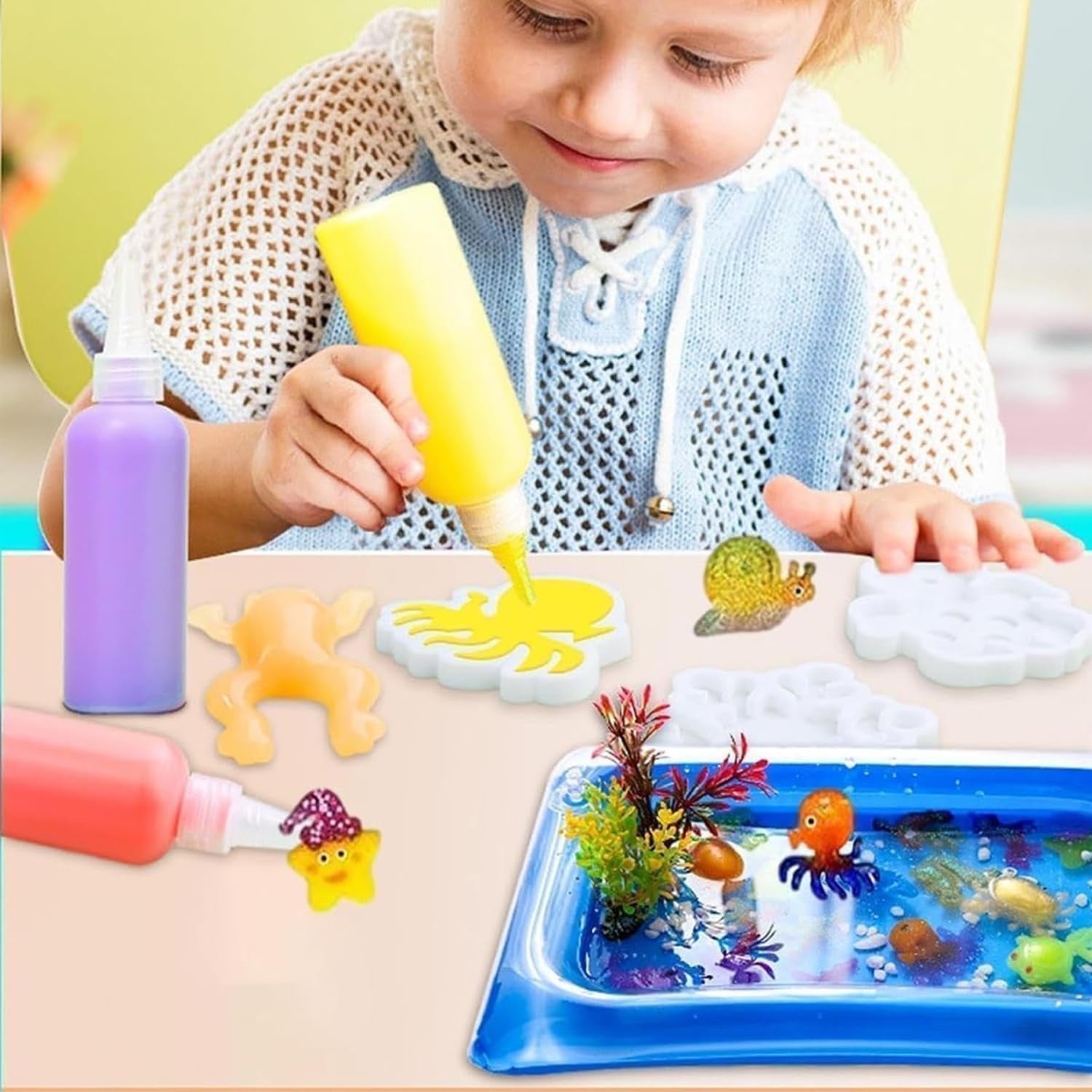 Fidtoy Magical Waterscape DIY ELF Water Gel Molding Toy for Kids Creative Craft Play Age 2-6