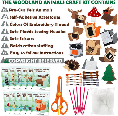 Kit de couture animaux en bois pour enfants
