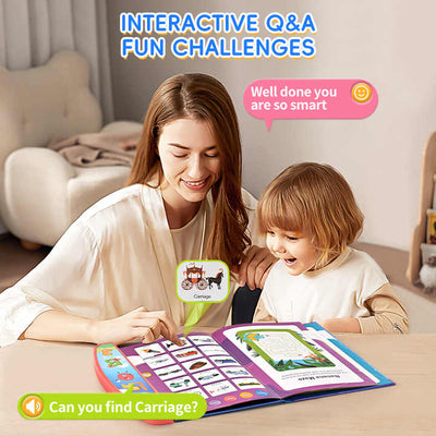 Fidtoy Learning Auditory English Audio Book for Kids Talking Alphabet Number Interactive Learning Toy Ages 2-6