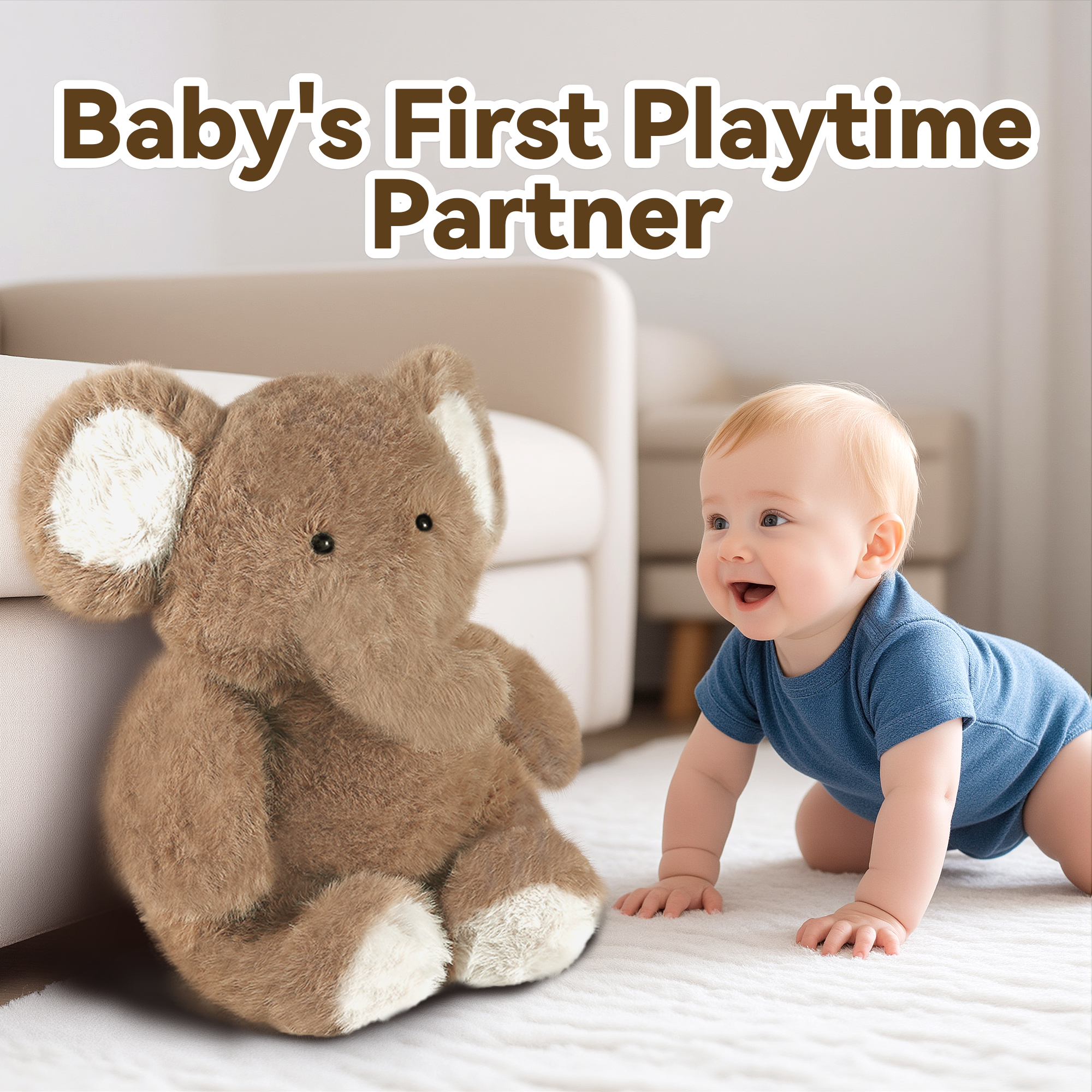 Juguete de peluche de elefante Fidtoy para niños