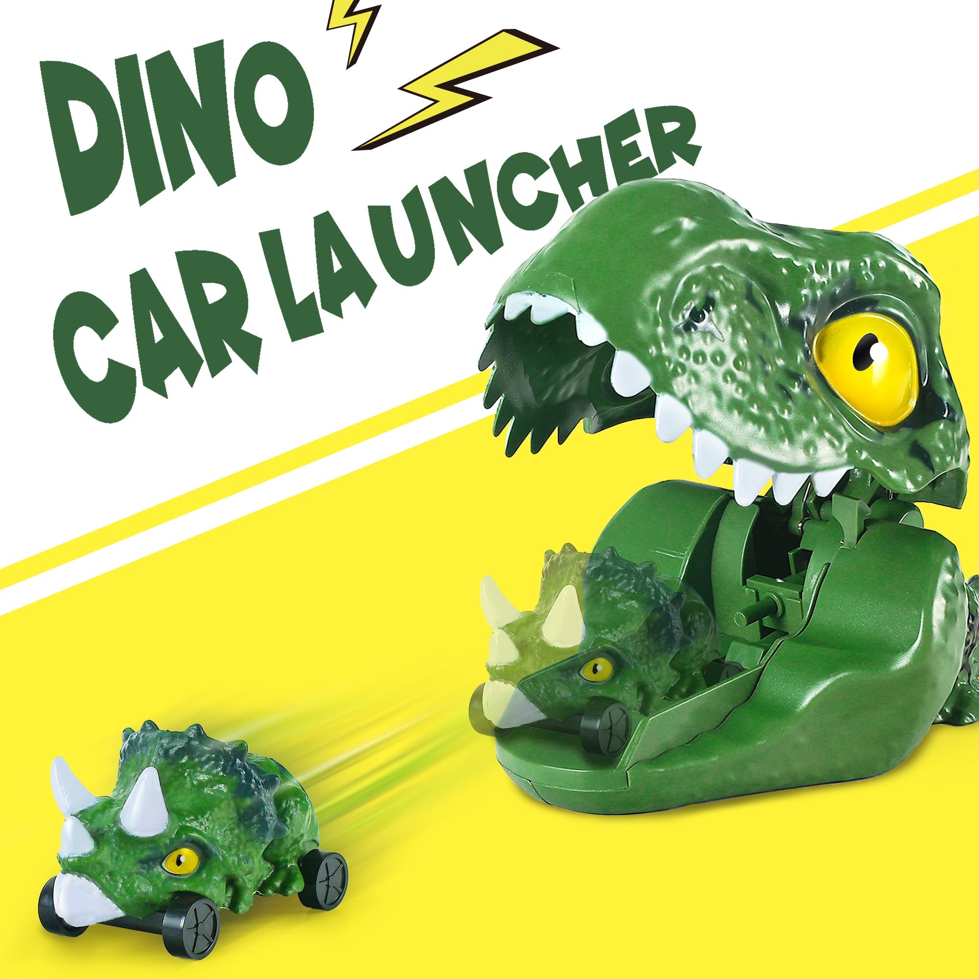 Juguete de coche lanzador de dinosaurios Fidtoy para niños