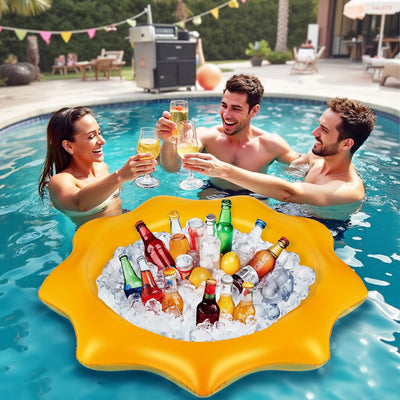 Fidtoy 2-Pack Inflatable Sunflower Serving Bar Cooler Set