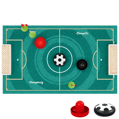 Fidtoy Air Foosball Court Tabletop Soccer Game for Kids, Two Player Air-Powered Puck Football Board Game, Compact Family Game Night Toy Age 6+