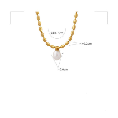 Buddha Stones Pearl Bead Peace Necklace Pendant Necklaces & Pendants BS 9