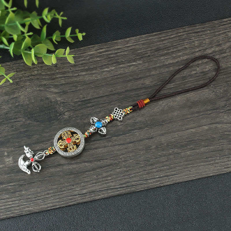 Buddha Stones Tibet Vajra Spiritual Power Car Hanging Decoration Car Hanging Decoration BS 7