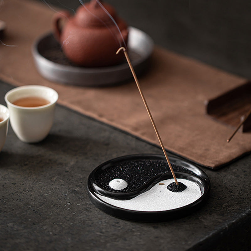 Buddha Stones Yin Yang Zen Balance Incense Holder Incense Burner BS 1