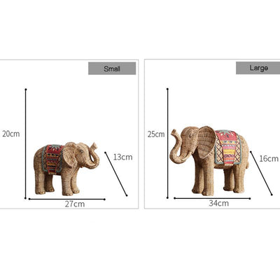 Buddha Stones Elephant Resin Wisdom Wealth Home Decoration Decorations BS 16