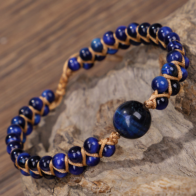 Buddha Stones Divine Blue Tiger Eye Stone Protection Bracelet Bracelet BS 3