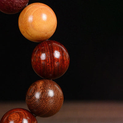 Buddha Stones Multicolored Sandalwood Protection Healing Bracelet Bracelet BS 6
