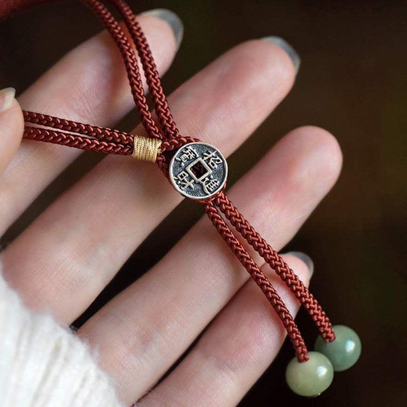 Buddha Stones 925 Sterling Silver Handmade Cyan Bodhi Seed Protection Braided Red String Bracelet - image 16