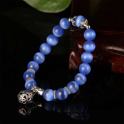 Bracelet porte-bonheur œil de chat tibétain Foviel