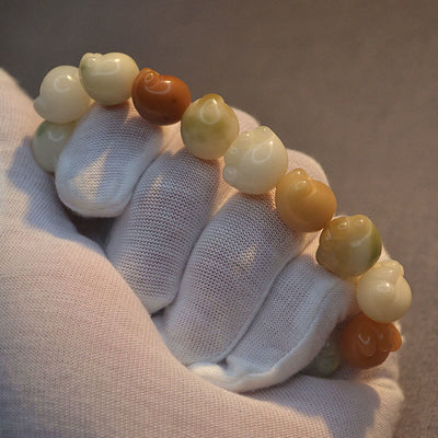 Buddha Stones Multilayered Bodhi Seed Cute Cat Paw Calm Harmony Bracelet Bracelet BS 10