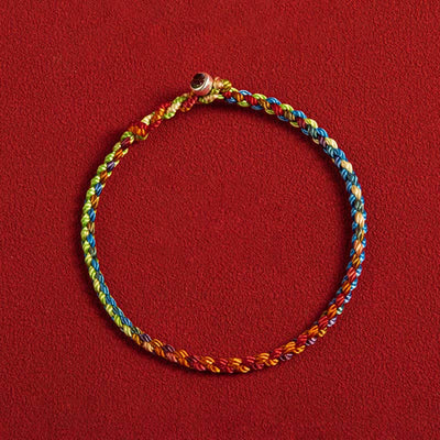 Buddha Stones "May you be blessed with peace and safety in all four seasons" Lucky Multicolored Bracelet Bracelet BS 1