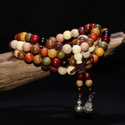 Bracelet de méditation Mala de bénédiction en bois de wengé 108 perles Foviel