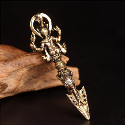 Buddha Stones Tibetan Ganesh Ganpati Elephant God of Wealth Dorje Vajra Spiritual Power Necklace Pendant Necklaces & Pendants BS 15