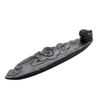 Buddha Stones Auspicious Clouds Pixiu Healing Ceramic Stick Incense Burner Decoration Incense Burner BS 16