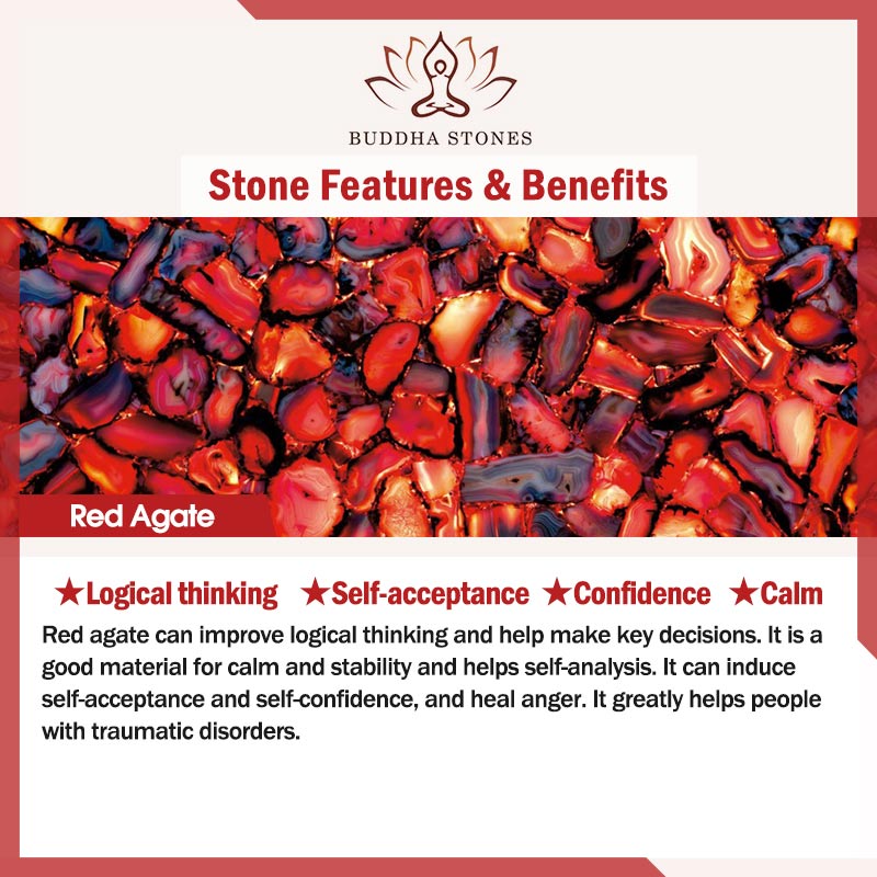 Buddha Stones Red Agate Confidence Calm Anklet Anklet BS 9