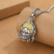 Foviel Yellow God of Wealth Amulet Copper Luck Necklace Pendant