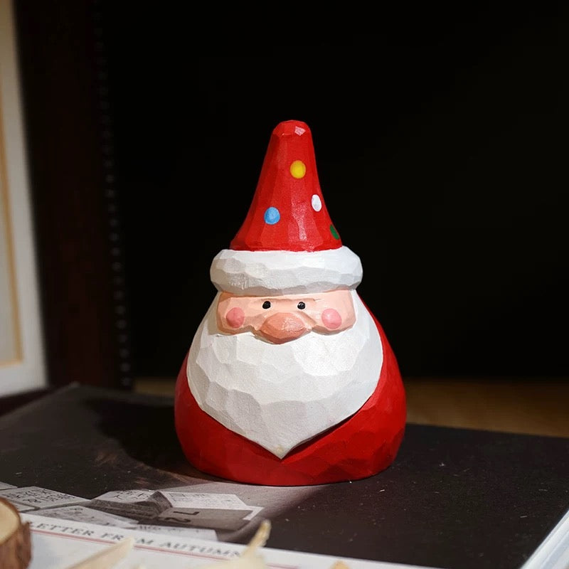 Adornos de Navidad de Madera Maciza Tallados a Mano
