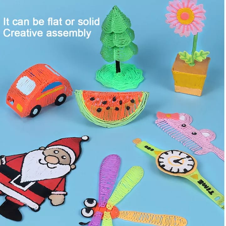 Fidtoy 3D Drawing Fun Rechargeable Printing Pen for Kids, Low-Temperature 3D Printing Pen Set with PCL Refills, Teaching Diagrams, USB Charging Cable, Creative STEM Art Toy Ages 3-6