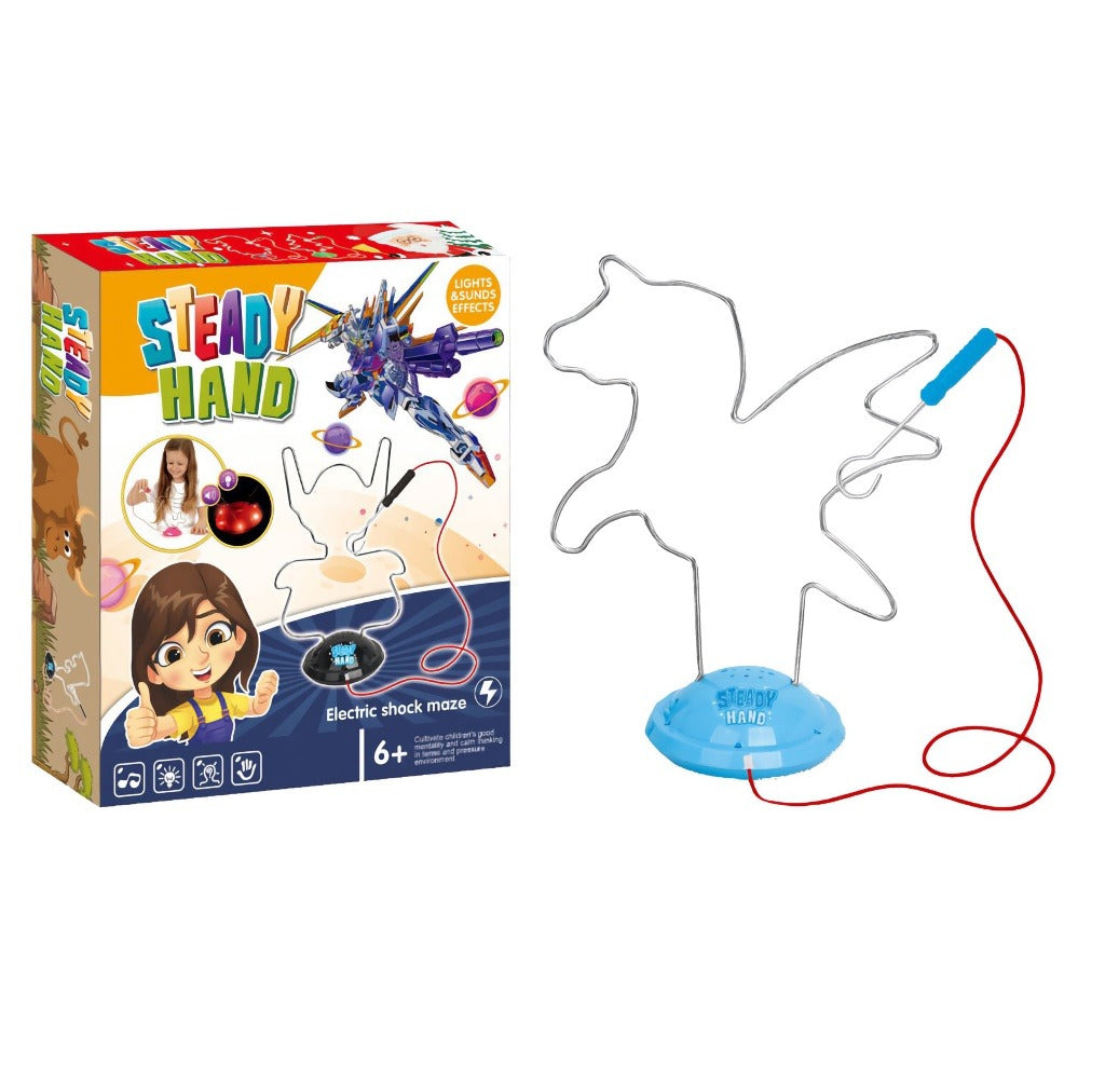 Fidtoy Steady Hand Don’t Buzz the Wire Game Random Designs for Kids Ages 3+, Plastic and Steel Electric Maze Hand-Eye Coordination Challenge Toy