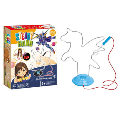 Fidtoy Steady Hand Don’t Buzz the Wire Game Random Designs for Kids Ages 3+, Plastic and Steel Electric Maze Hand-Eye Coordination Challenge Toy
