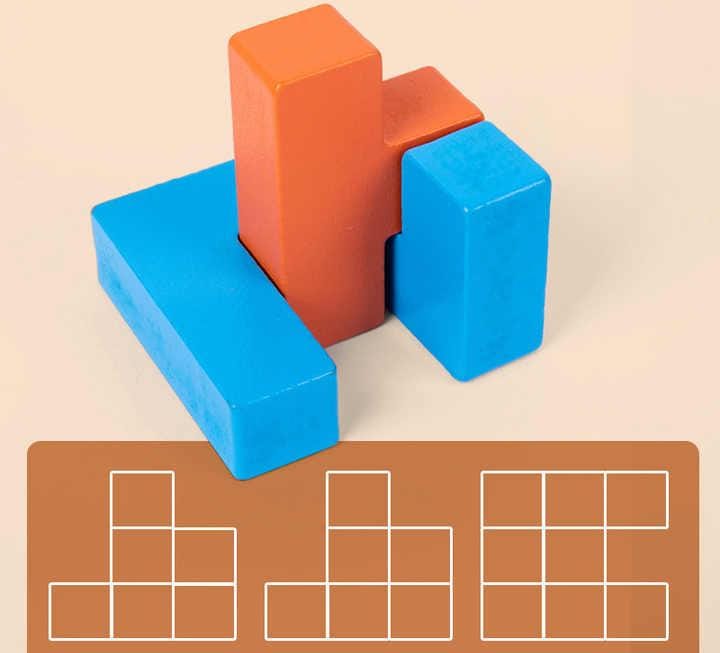 Cubes de construction à formes assorties - 741