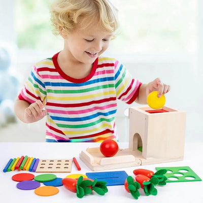 Boîte multifonctionnelle Montessori 6 en 1 pour l'éveil et l'intelligence
