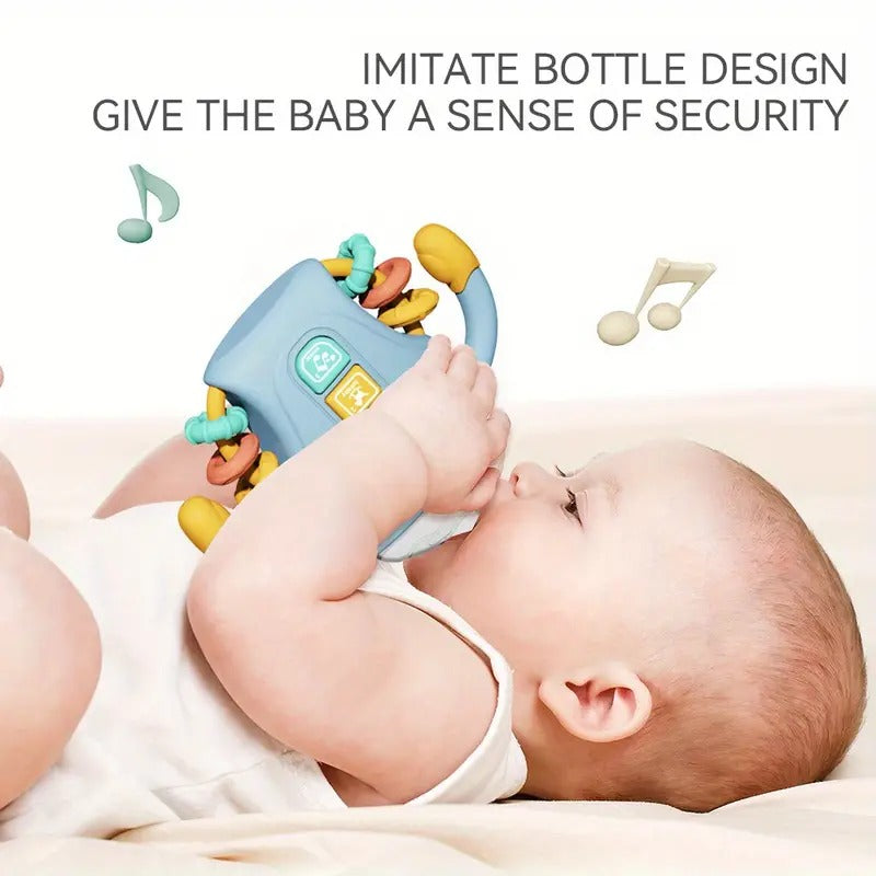 Fidtoy Comfort Bottle Baby Sensory Toy with Lights, Music and Teether | Soothing Learning Toy for Infants 6-24 Months