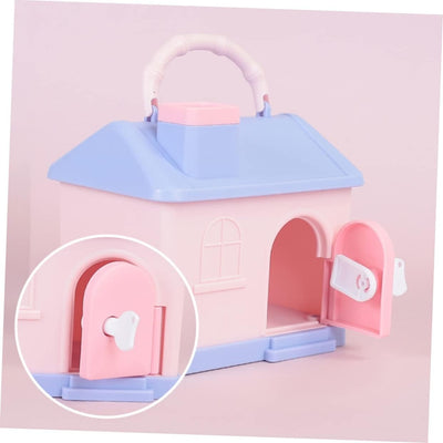 Fidtoy Cartoon Money Saving Bank House for Kids with Lock & Key Coin Saving Box Educational Piggy Bank Toy Age 3+