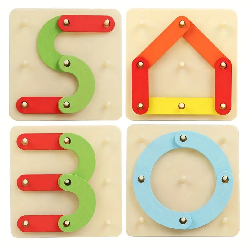 Collage en bois Cent Changements ABCD