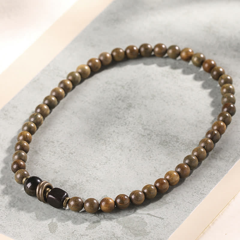 Buddha Stones Tibetan Green Sandalwood Crystal Soothing Peace Bracelet Bracelet BS 13