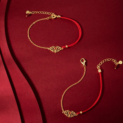 Buddha Stones Lock of Good Wishes Luck Strength Chain Bracelet Bracelet BS 4